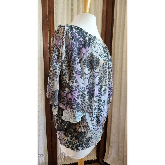 f2 Cato Woman's green pattern blouse - Picture 5 of 12